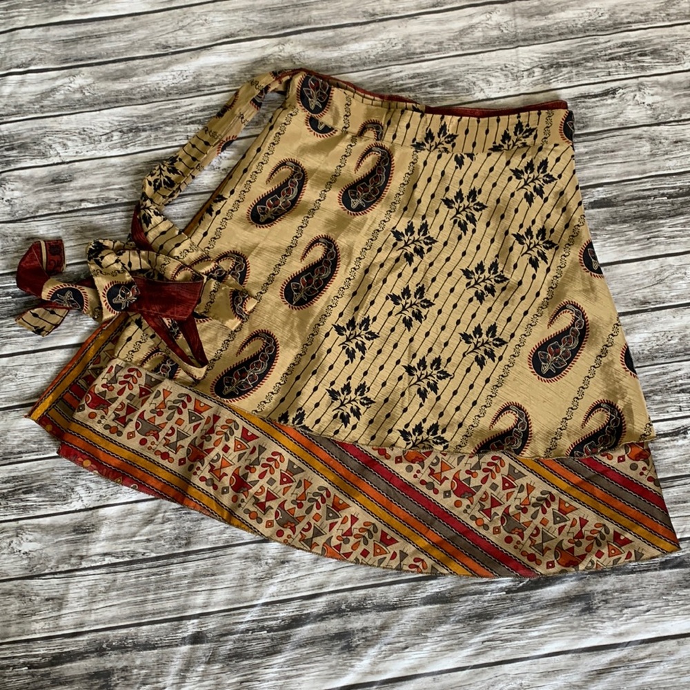 Reversible Sari Wrap Skirt